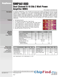Datasheet RMPA61800 manufacturer Raytheon